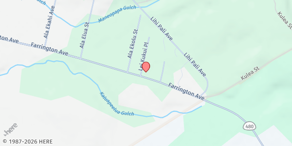 Map showing Grace Episcopal Church Pantry at 2210 Farington Ave, Ho'olehua, HI