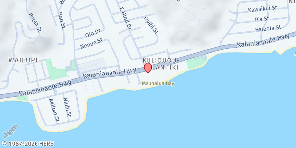 Map showing Angel Network Charities - Kalanianaole Highway Distribution Site at 5339 Kalanianaole Hwy., Honolulu, HI