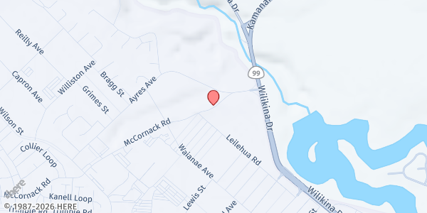 Map showing Armed Services YMCA Schofield/Wheeler @ Schofield Main Post Chapel at 790 McCornack Rd., Honolulu, HI