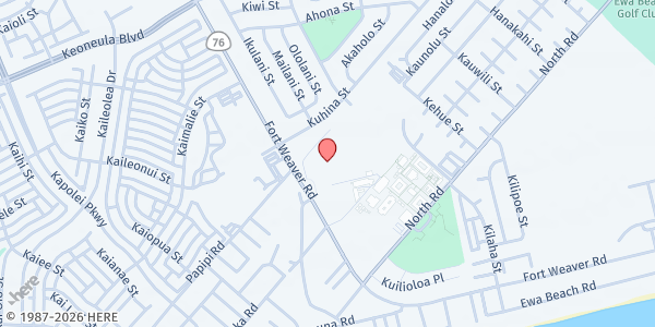 Map showing Boys & Girls Club Ewa Beach at 91-884 Fort Weaver Rd., Honolulu, HI
