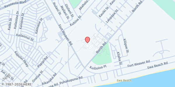 Map showing Boys & Girls Club Ewa Beach at 91-884 Fort Weaver Rd., Honolulu, HI