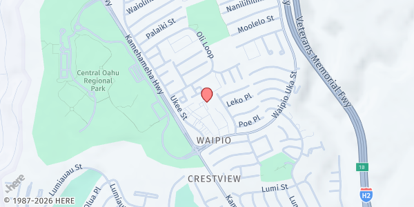 Map showing Calvary Chapel Pearl Harbor at 94-1044 Waipio Uka St., Honolulu, HI