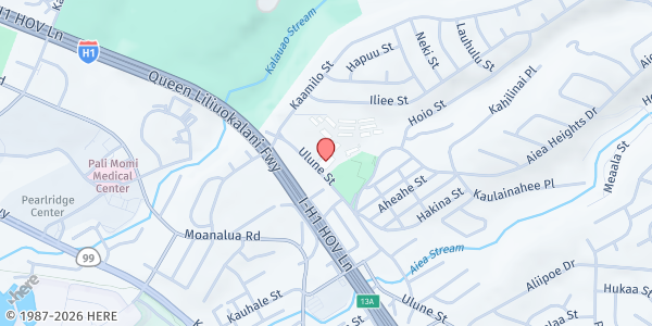 Map showing Community People Ministries @ Aiea High School at 98-1276 Ulune St., Honolulu, HI