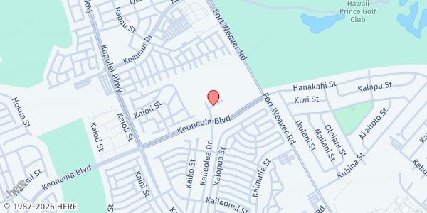 Map showing Community People Ministries @ Ewa Puuloa District Park at 91-995 Kaimele Pl., Honolulu, HI
