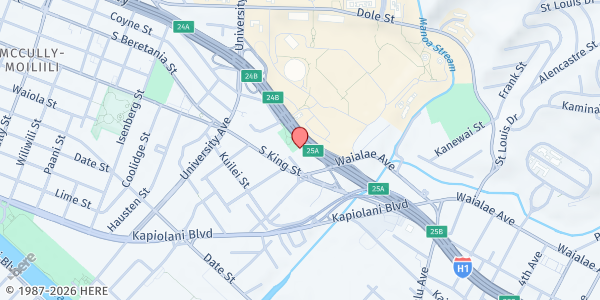 Map showing Hawaiian Humane Society Pet Food Distribution at 2700 Waialae Ave., Honolulu, HI