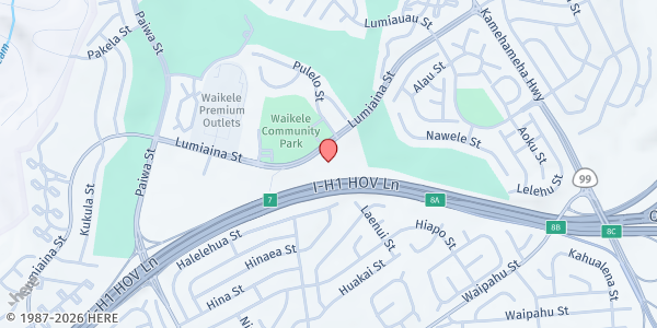 Map showing Inspire Church - Distribution Location at 94-877 Lumiaina St., Bldg 12, Honolulu, HI