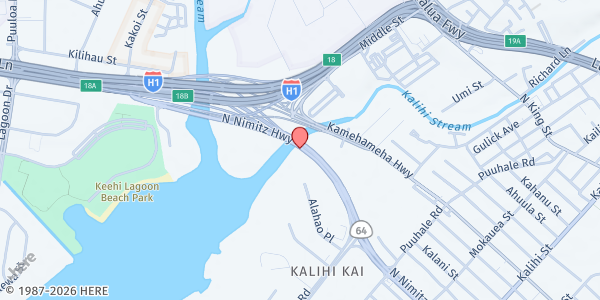 Map showing Institute For Human Services Kahauiki Village at 2475 N Nimitz Hwy., Honolulu, HI