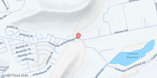 Map showing Ka Hana O Ke Akua UCC - Lualualei Distribution Site at 86-311 Lualualei Homestead Rd., Honolulu, HI