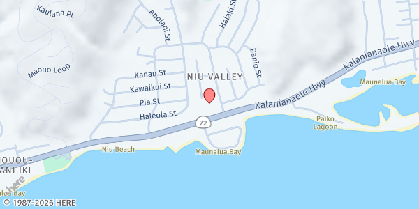 Map showing King's Cathedral Oahu at 5740 Kalanianaole Hwy., Honolulu, HI