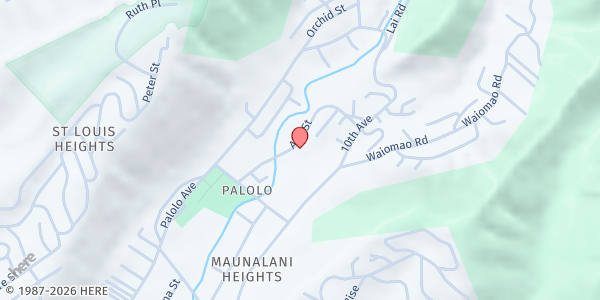 Map showing Mutual Housing Association - Distribution Site at 2170 Ahe St., Honolulu, HI