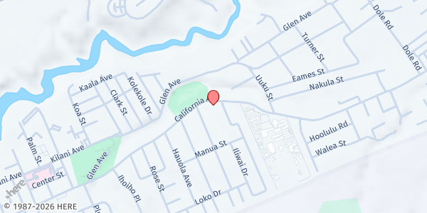 Map showing Our Lady of Sorrows - Food Pantry Distribution at 1403 California Ave., Honolulu, HI