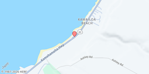 Map showing Private Sector Hawaii - North Shore Distribution at Haleiwa, Honolulu, HI