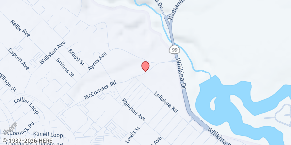 Map showing Schofield Main Post Chapel at 790 McCornack Rd., Honolulu, HI