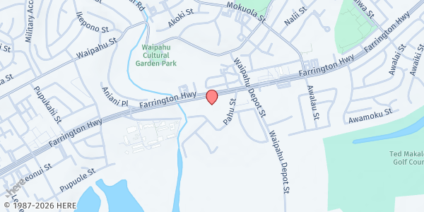 Map showing St. Joseph Church at 94-675 Farrington Hwy., Honolulu, HI