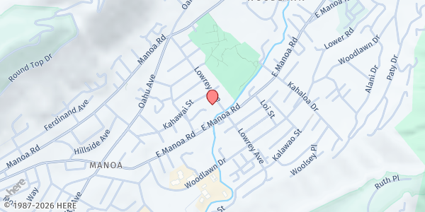 Map showing St. Pius X Parish Food Pantry at 2821 Lowrey Ave., Honolulu, HI