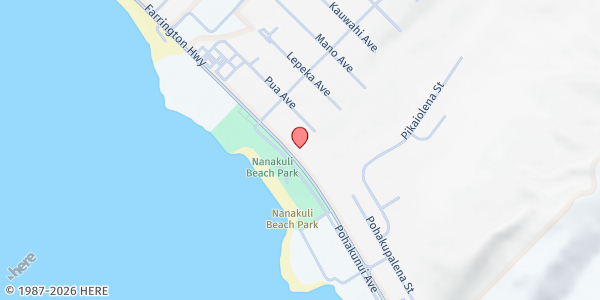 Map showing St. Rita's Church at 89-318 Farrington Hwy., Honolulu, HI