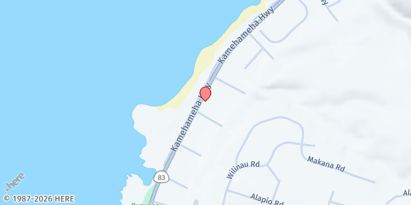 Map showing Sunset Beach Christian Church at 59-578 Kamehameha Hwy., Honolulu, HI