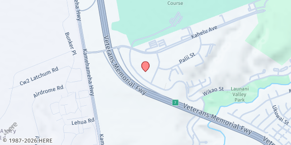 Map showing Voice of God Ministries - Food Pantry Distribution at 233 Akamainui St., Honolulu, HI