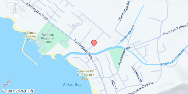 Map showing Waianae Baptist Church at 85-131 Ala Hema St., Honolulu, HI