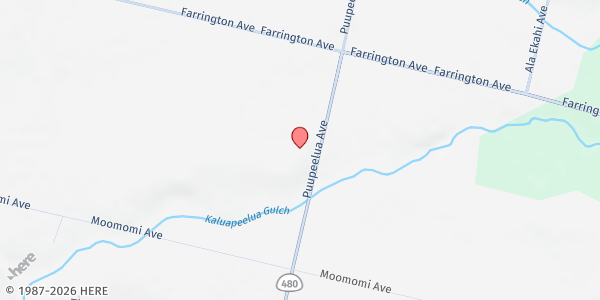 Map showing Molokai Baptist Church at 495 Puupeelua Ave., Hoolehua, HI