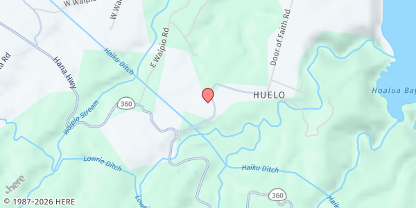 Map showing Da Mobile Market: Door of Faith - Huelo at 11 Door of Faith Rd., Huelo, HI