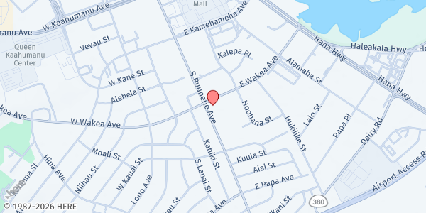 Map showing Kahului 7th Day Adventist at 261 S. Pu'unene Ave., Kahului, HI