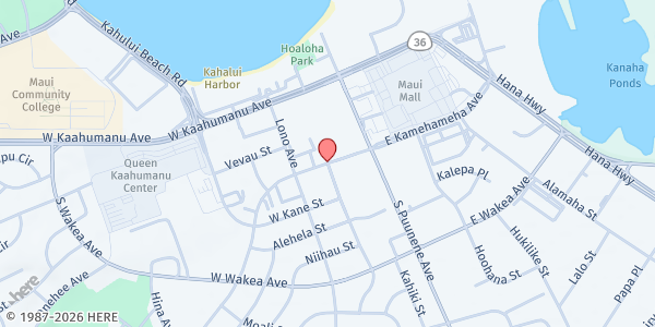 Map showing Kahului Distribution Site at Kahului, Kahului, HI