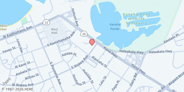 Map showing Nā Kia'i O Maui / Lahaina Resource & Recovery Center at 150 Hana Hwy., Kahului, HI
