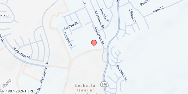 Map showing Kealakehe Intermediate School - Cafeteria Parking Lot at 74-5062 Onipaa St, Kailua-Kona, HI
