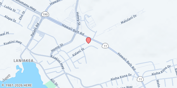 Map showing Salvation Army Kailua-Kona at 75-223 Kalani St, Kailua-Kona, HI