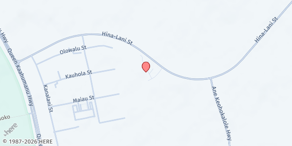 Map showing The Food Basket - Kona Warehouse at 73-4161 Ulu Wini Pl, Kailua-Kona, HI