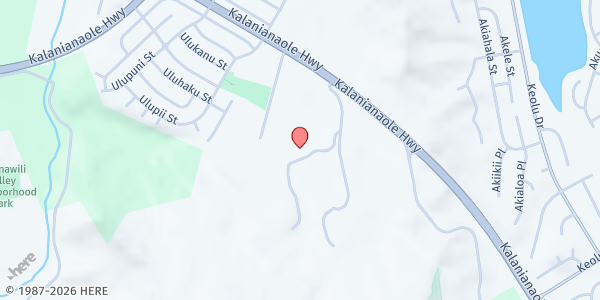 Map showing RYSE Food Pantry Distribution Center at 42-470 Kalanianaole Hwy, Bldg 6, Kailua, HI