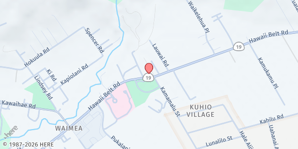 Map showing Kokua Christian Ministries - South Kohala at 65-1078 Mamalahoa Hwy, Kamuela, HI