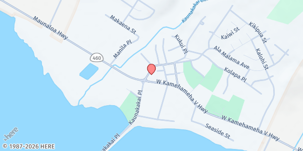 Map showing Child and Family Service at 20A Ala Malama Street, Kaunakakai, HI