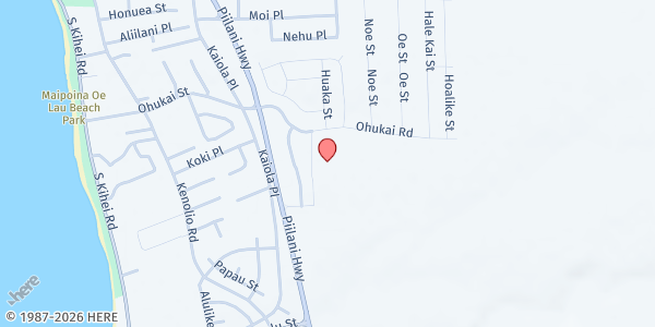 Map showing Calvary Chapel South Maui Pantry at 320 Ohukai Rd Ste. 420, Kihei, HI