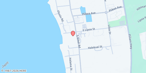 Map showing St. Theresa Church at St. Theresa Church, 25 W. Lipoa St., Kihei, HI