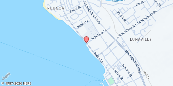 Map showing Lahaina Distribution Site at Lahaina, Lahaina, HI