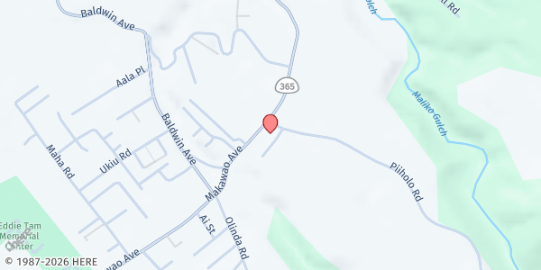 Map showing St. Joseph Church at 1294 Makawao Ave., Makawao, HI