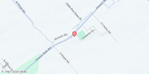 Map showing St. Theresa Parish Food Pantry at 18-1355 Volcano Hwy, Mountain View, HI