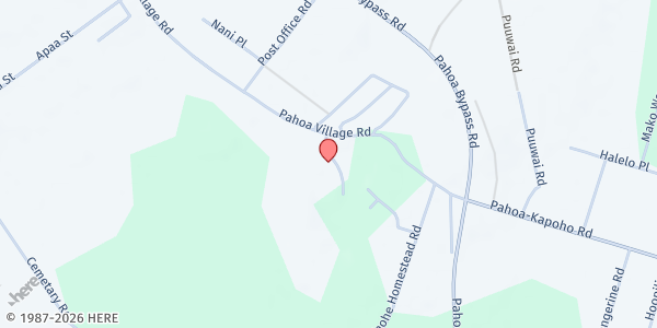 Map showing Pahoa Community Center at 15-3022 Kauhale St, Pahoa, HI