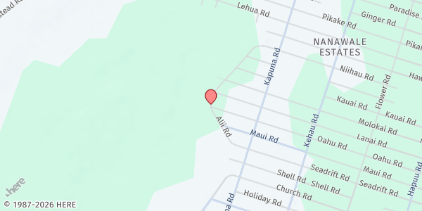 Map showing Pahoa Pantry at 15-3083 Kapoho Rd, Pahoa, HI