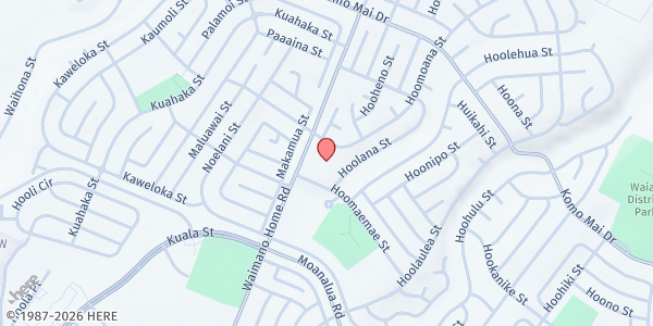 Map showing Our Lady of Good Counsel at 1525 Waimano Home Rd, Pearl City, HI