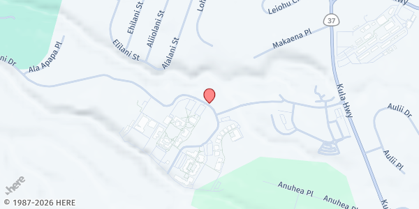 Map showing Grace Church at A'apueo Parkway, Pukalani, HI