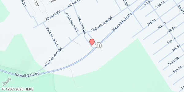 Map showing Volcano Cooper Center Bookstore at , Volcano, HI