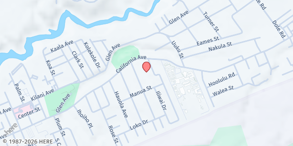 Map showing Our Lady of Sorrows at 1403 California Ave # A, Wahiawa, HI