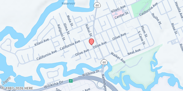 Map showing Surfing the Nations at 69 Ohai St, Wahiawa, HI