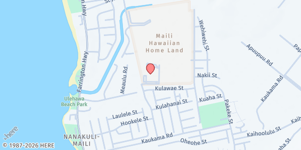 Map showing Learning Center @ Maili at 87-790 Kulauka St., Waianae, HI
