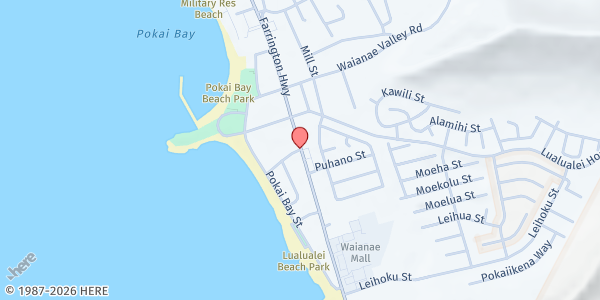 Map showing Our Lady of Kea'au at 85-786 Old Governmnet Road, Waianae, HI
