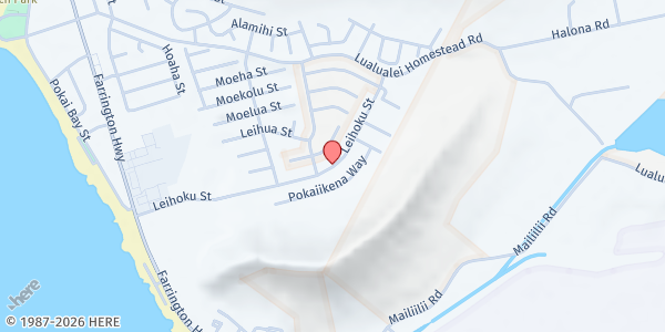 Map showing Our Lady of Kea'au Food Pantry at Kea'au Hmstds. Rd., Waianae, HI