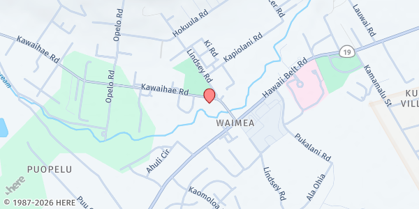 Map showing Annunciation Catholic Church at 65-1235 Kawaihae Rd, Waimea, HI